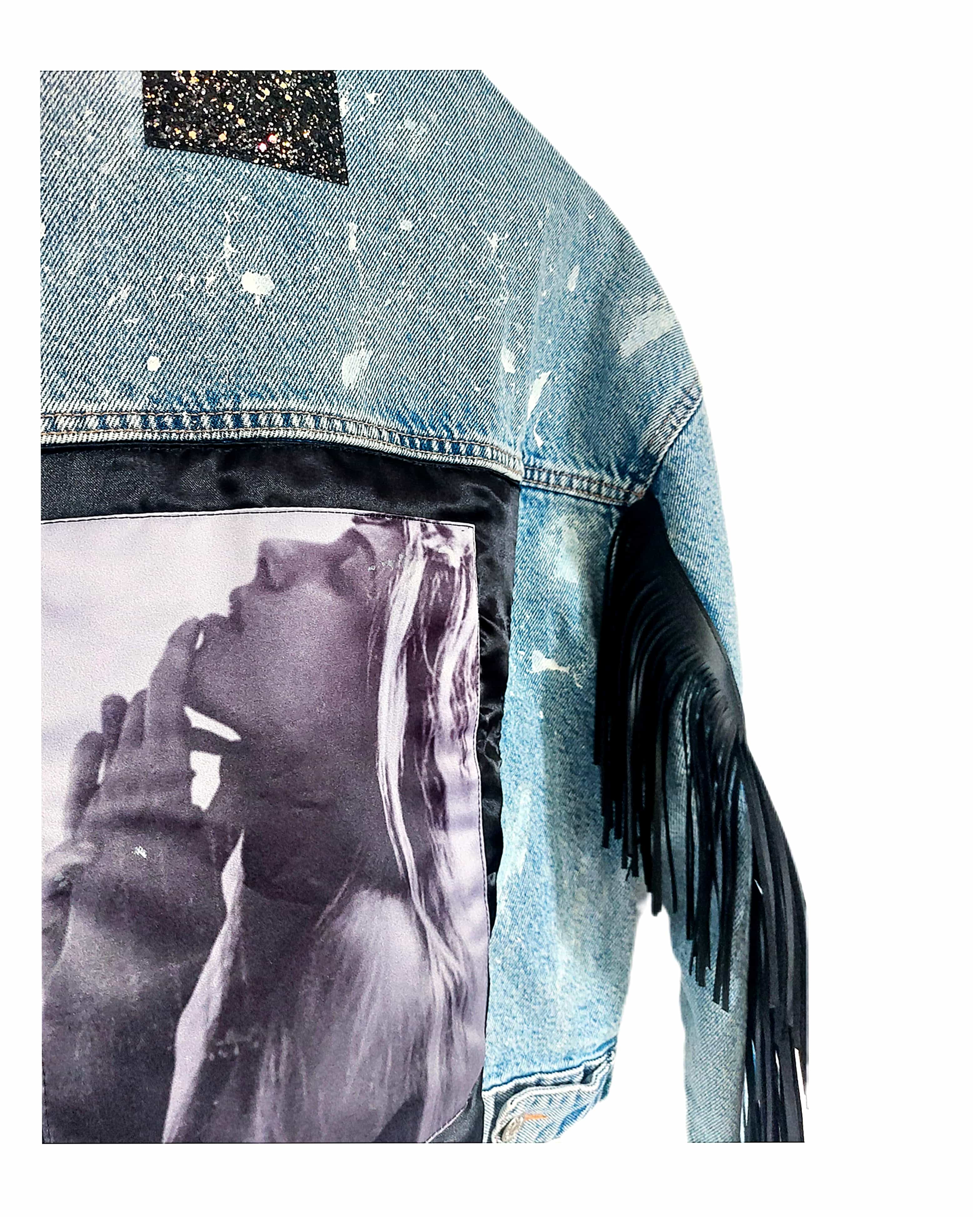 Bohemian festival jacket with fringe details